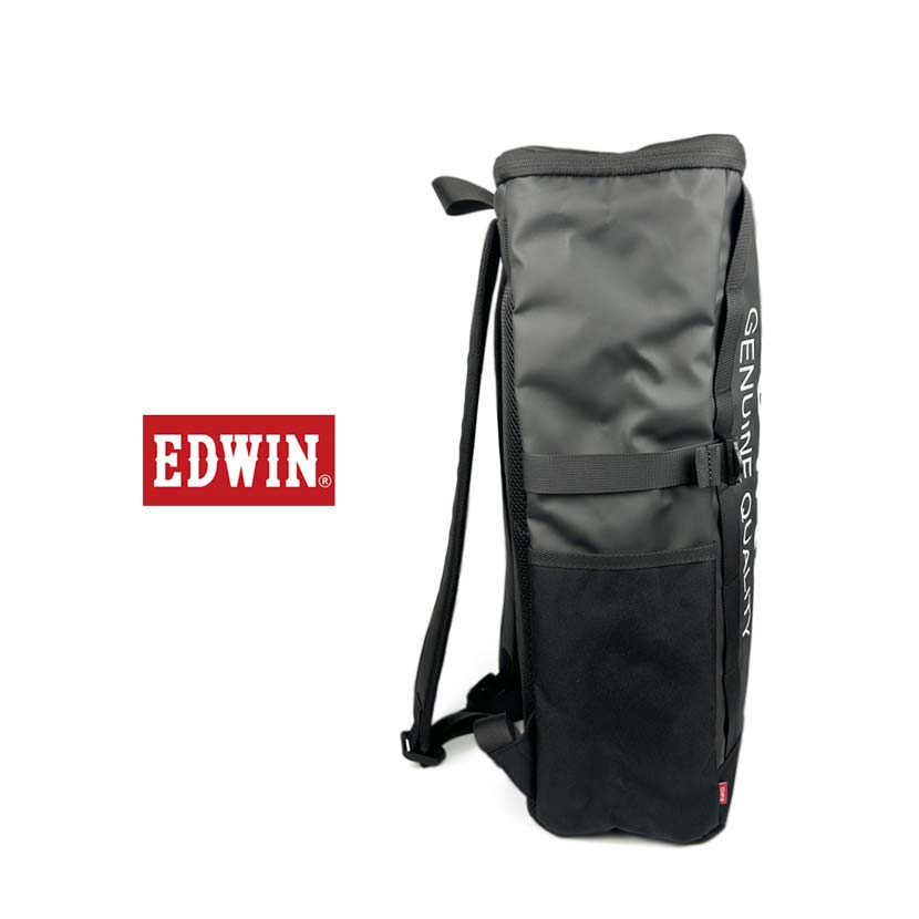 全3色 EDWIN エドウイン デカロゴ BOX型 21.6L PUナイロン バックパック リュックサック ボックス型