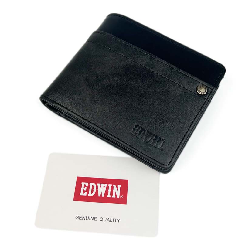 【全3色】 EDWIN エドウイン リベットデザイン スリム 二つ折り 財布 ウォレット