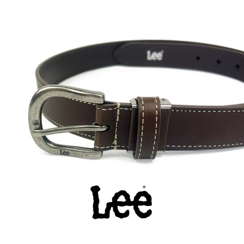 All 3 colors Lee Real Leather Stitch Design Belt Italian Leather Recycled Leather