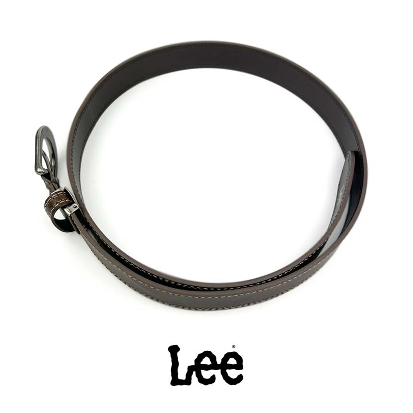 All 3 colors Lee Real Leather Double Stitch Design Belt Italian Leather Recycled Leather (0120590)