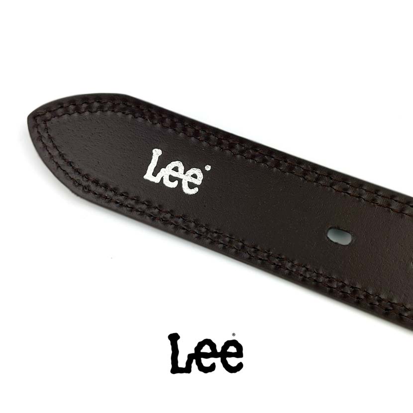 All 3 colors Lee Real Leather Double Stitch Design Belt Italian Leather Recycled Leather (0120590)