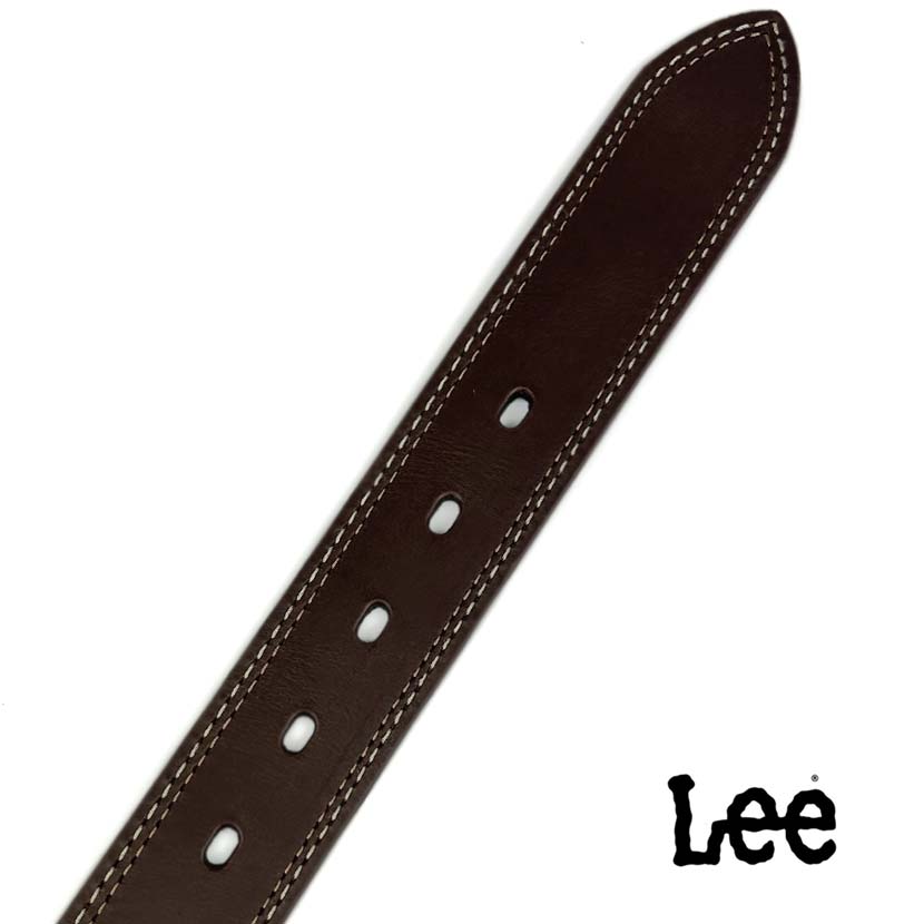 All 3 colors Lee Real Leather Double Stitch Design Belt Italian Leather Recycled Leather (0120590)