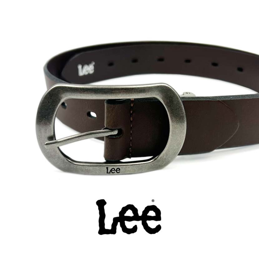 All 3 colors Lee Real Leather Deep Chamfered Punching Design Belt Italian Leather Recycled Leather