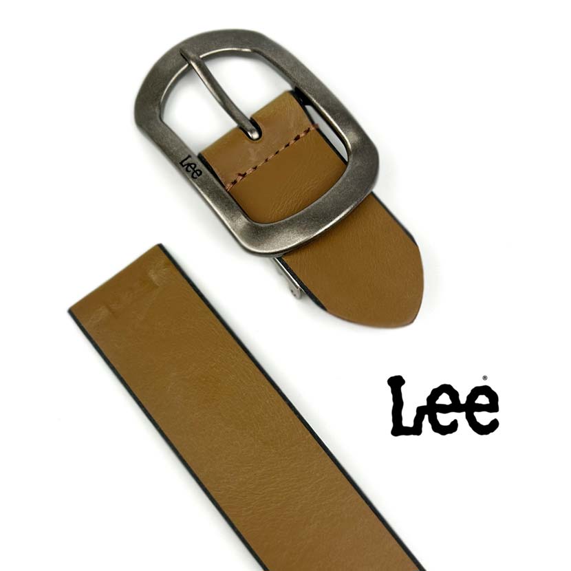 All 3 colors Lee Real Leather Deep Chamfered Punching Design Belt Italian Leather Recycled Leather