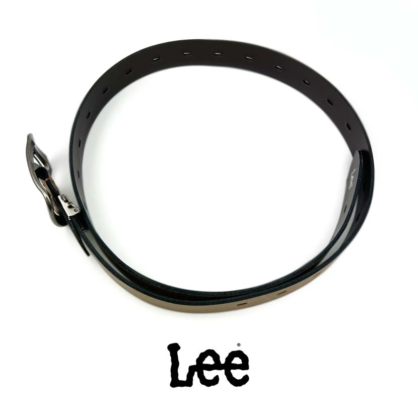 All 3 colors Lee Real Leather Deep Chamfered Punching Design Belt Italian Leather Recycled Leather