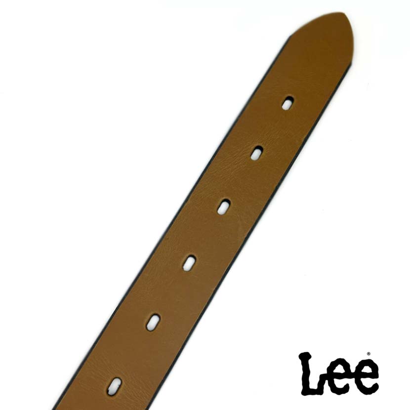 All 3 colors Lee Real Leather Deep Chamfered Punching Design Belt Italian Leather Recycled Leather