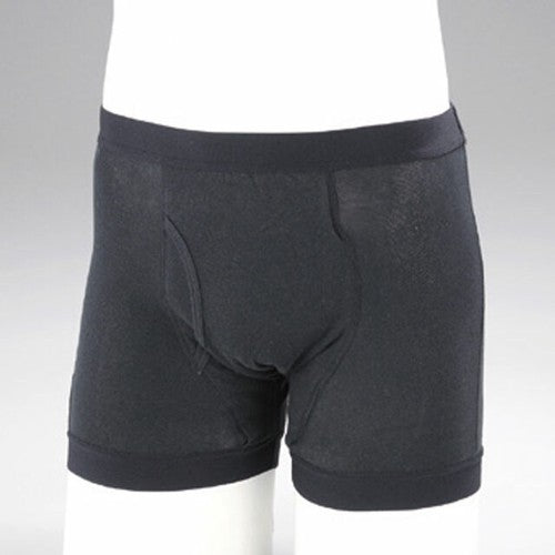 Boxer shorts with back leak guard for incontinence, 3 colors, same size