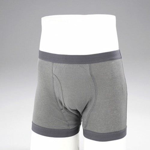 Boxer shorts with back leak guard for incontinence, 3 colors, same size