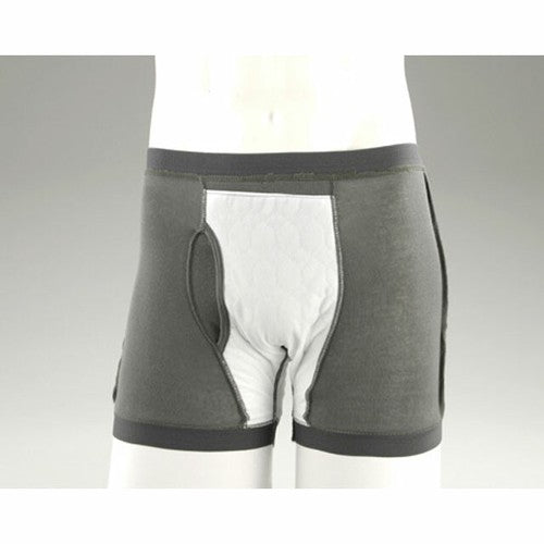 Boxer shorts with back leak guard for incontinence, 3 colors, same size