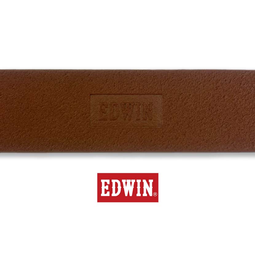 【全3色】EDWIN エドウイン リアルレザー ギャリソンバックル ベルト ニッケルフリーバックル 3.5cm