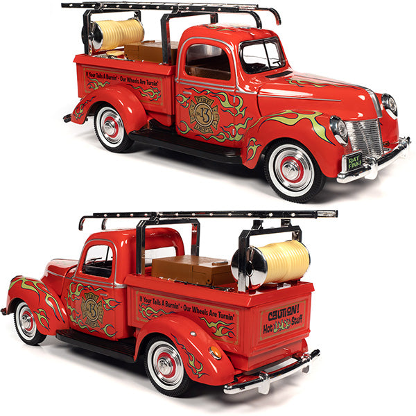 AUTO WORLD 1:18 RAT FINK LUCKY No.13 FIRE TRUCK w/ RAT FINK【ラットフィンク】ミニカー