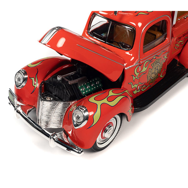 AUTO WORLD 1:18 RAT FINK LUCKY No.13 FIRE TRUCK w/ RAT FINK【ラットフィンク】ミニカー