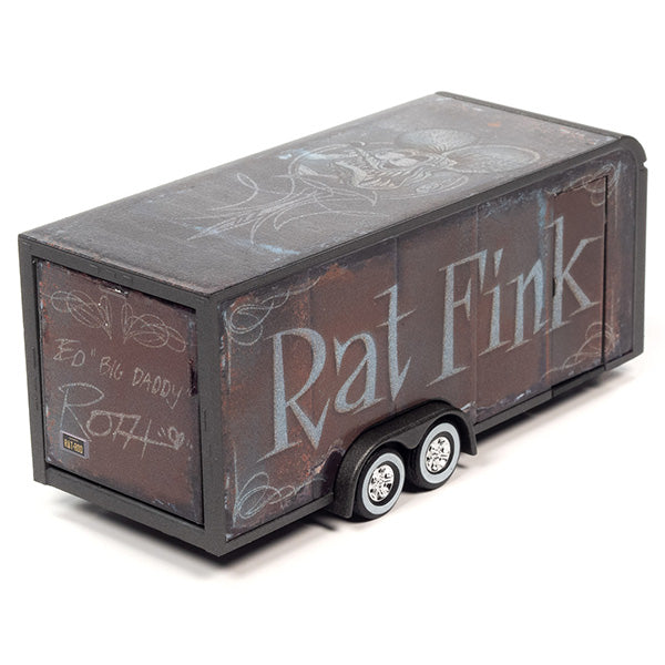 Auto World 1:64 Rat Fink Enclosed Trailer GUN METAL FLATZ 【ラットフィンク】ミニカー