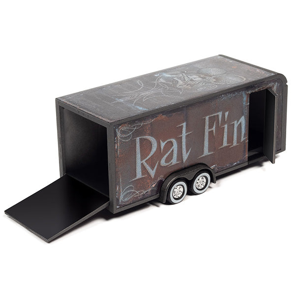 Auto World 1:64 Rat Fink Enclosed Trailer GUN METAL FLATZ 【ラットフィンク】ミニカー