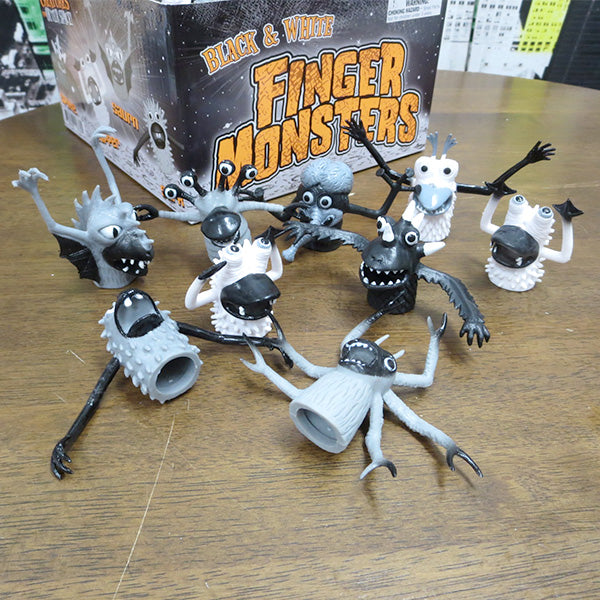 Finger Puppet Monster BLACK &amp; WHITE [Assorted]