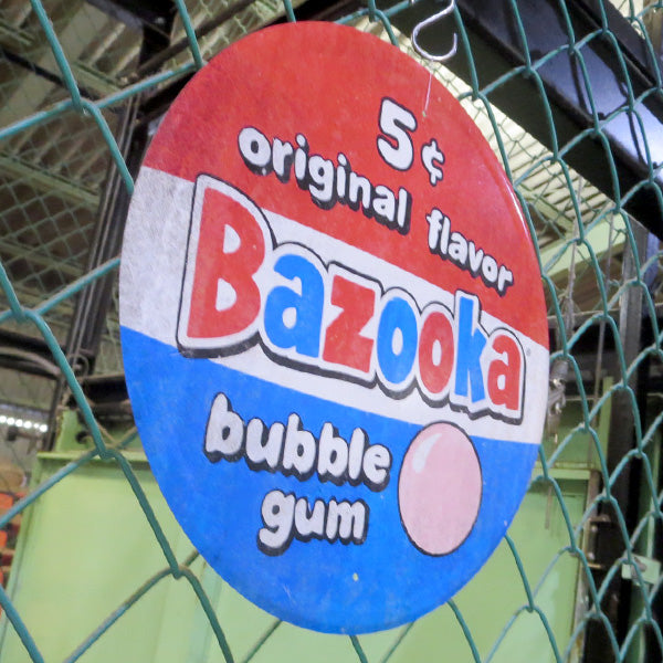 ラウンド メタルサイン BAZOOKA 5cent【バズーカ ブリキ看板】