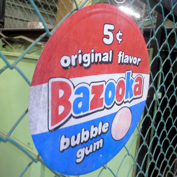 ラウンド メタルサイン BAZOOKA 5cent【バズーカ ブリキ看板】