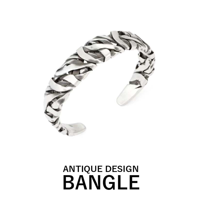 Antique design bangle stainless steel silver color accessory