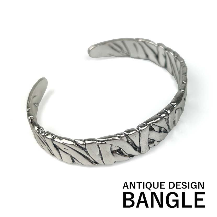 Antique design bangle stainless steel silver color accessory