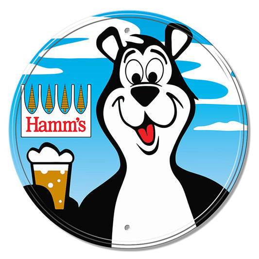 ラウンド メタルサイン Hamm&#039;s【ハムズ ブリキ看板】