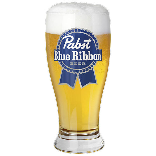 Die Cut Embossed Metal Sign Pabst Glass Blue Ribbon [Pabst Tin Sign]