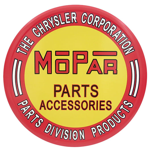 ラウンドメタルサイン MOPAR PARTS  【ブリキ看板】