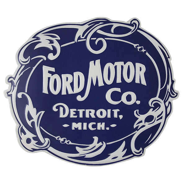 ダイカットエンボス メタルサイン FORD MOTOR VINTAGE【フォード ブリキ看板】