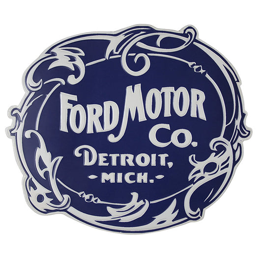 Die-cut embossed metal sign FORD MOTOR VINTAGE [Ford tin sign]