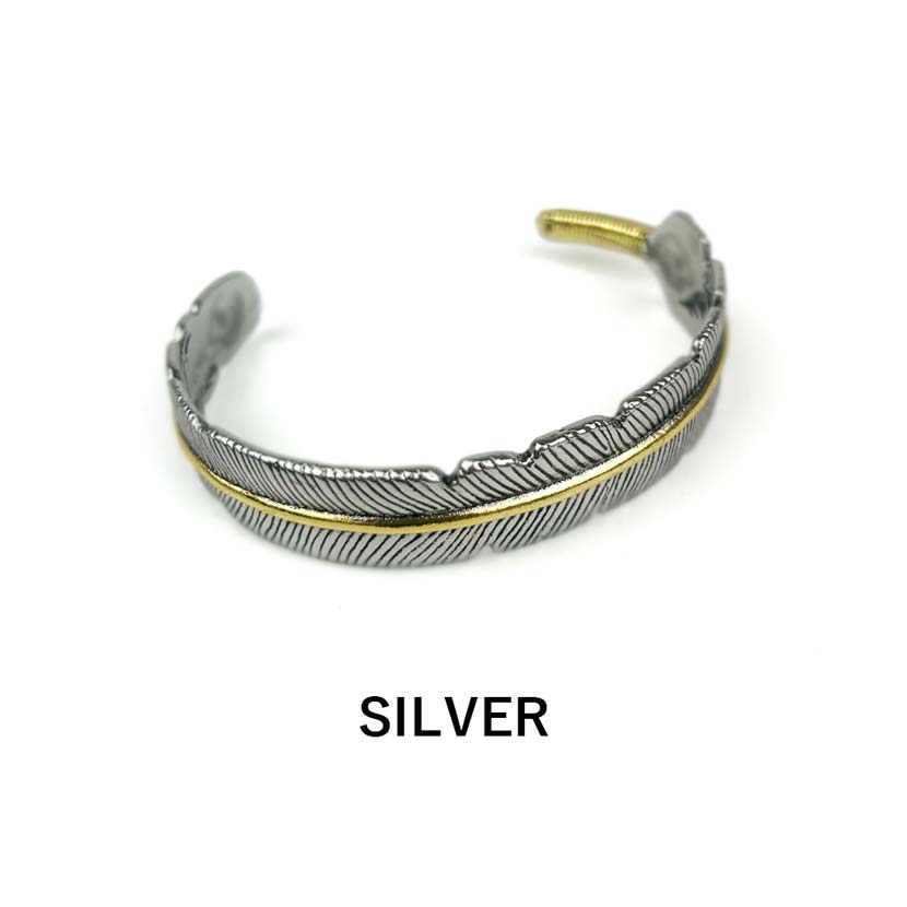 Antique Feather Design Bangle Stainless Steel Silver Color Accessory Bracelet Feather Wings