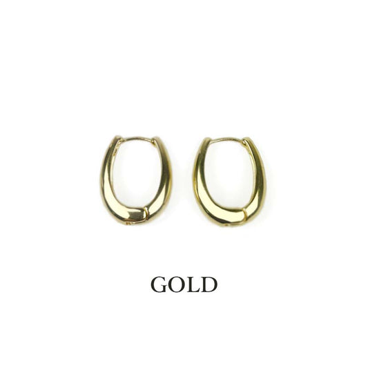 Hoop Design Earrings Binaural Set Gold Color Teardrop Ladies Accessories Simple