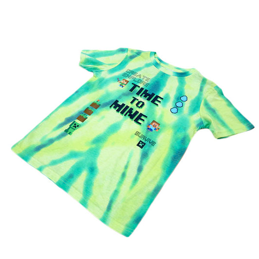 キッズ Tシャツ  Minecraft  Time To Mine Tie Dye【マインクラフト】