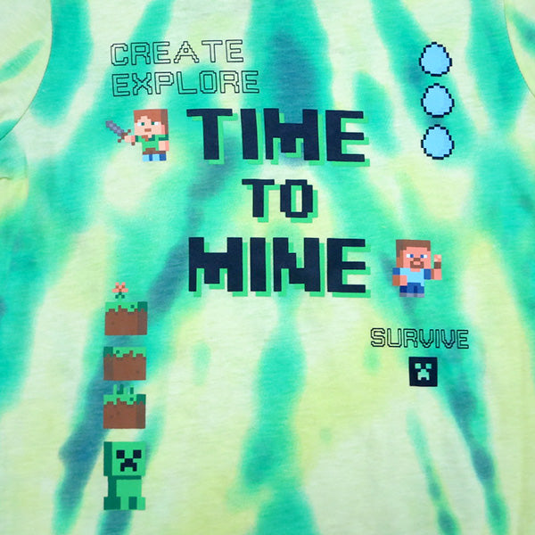 キッズ Tシャツ  Minecraft  Time To Mine Tie Dye【マインクラフト】