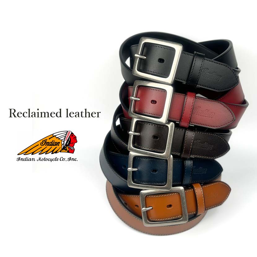 All 5 colors Indian Real Leather Garrison Buckle Belt Recycled Leather Width 3.5cm