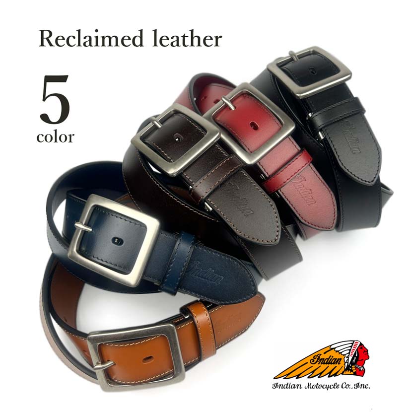 All 5 colors Indian Real Leather Garrison Buckle Belt Recycled Leather Width 3.5cm