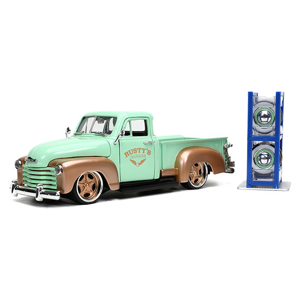 JADATOYS 1:24 JUST TRUCKS w/RACK &amp; WHEELS  1953 Chevrolet Pickup ミニカー