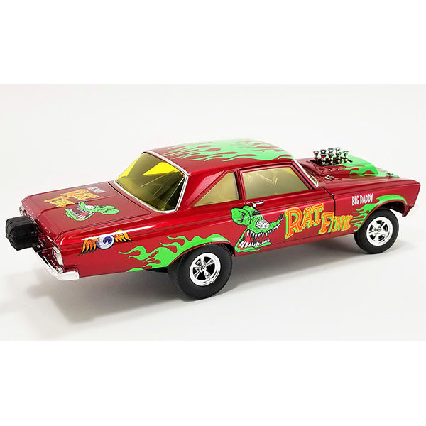 ACME 1:18 RAT FINK 1965 PLYMOUTH AWB  Red with Green Flames【ラットフィンク】ミニカー