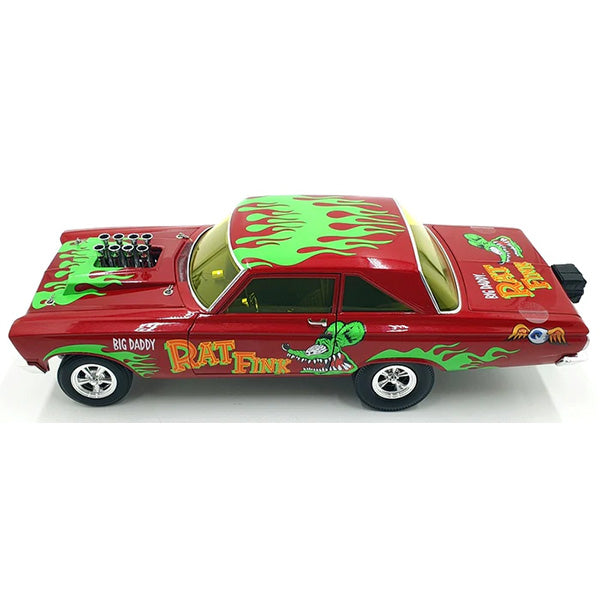 ACME 1:18 RAT FINK 1965 PLYMOUTH AWB  Red with Green Flames【ラットフィンク】ミニカー