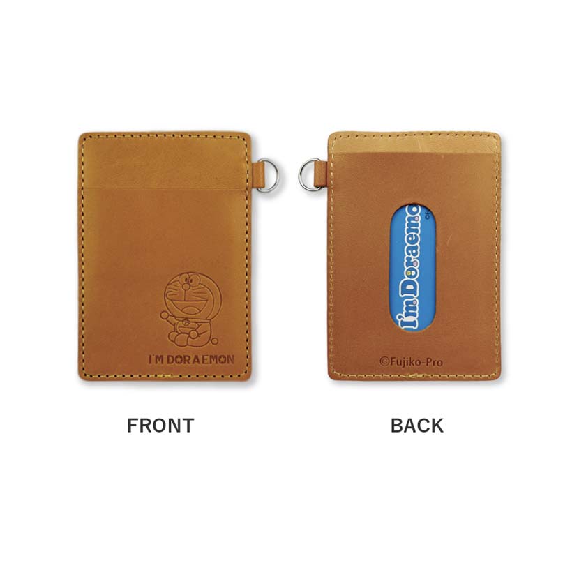 [All 5 colors] Made in Japan Tochigi leather x Himeji leather Doraemon Slim Pass Case Commuter Holder