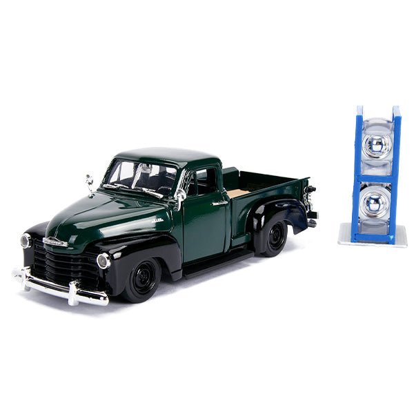 JADATOYS 1:24 JUST TRUCKS w/RACK &amp; WHEELS  1953 Chevy Pickup ミニカー