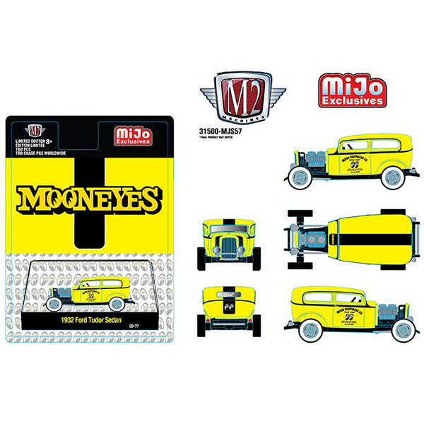 M2 MACHINES 1:64 MOONEYES 1932 Ford Tudor Sedan [Mooneyes] Minicar