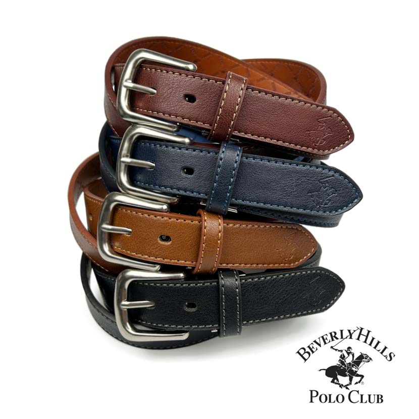 All 4 colors BEVERLY HILLS POLO CLUB Beverly Hills Polo Club Stitch Design Leather Belt