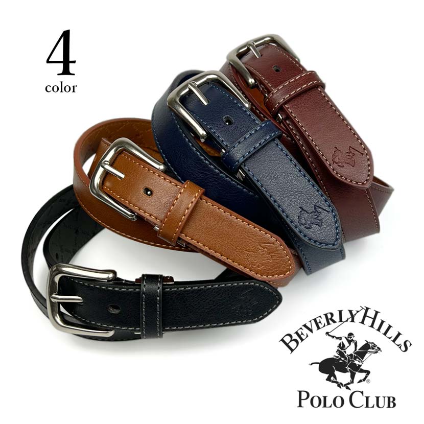 All 4 colors BEVERLY HILLS POLO CLUB Beverly Hills Polo Club Stitch Design Leather Belt