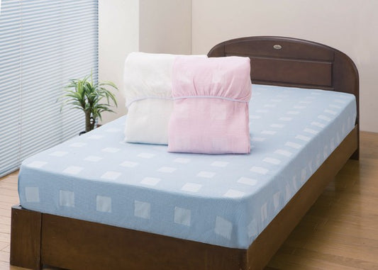 Waffle woven bed fitted sheet from Senshu Single Semi-double Double