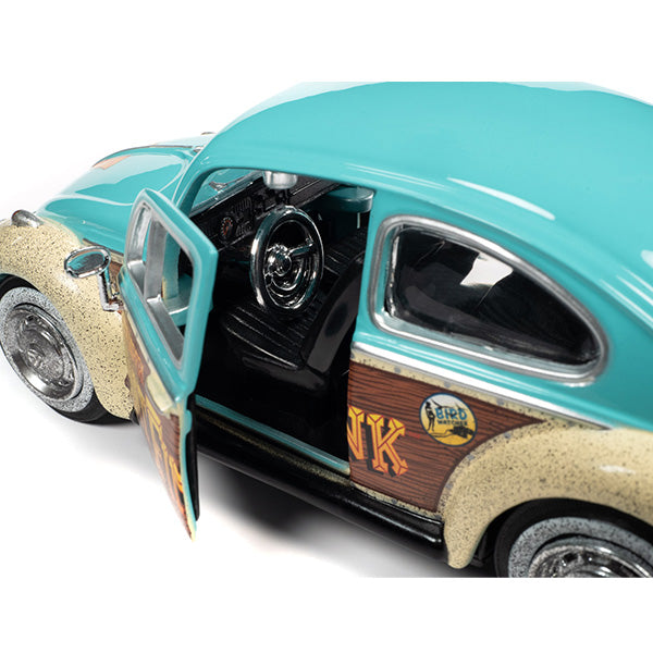 AUTO WORLD 1:24 RAT FINK 1966 VW Beetle w/Tear Drop Trailer &amp; Rat Fink【ラットフィンク】ミニカー