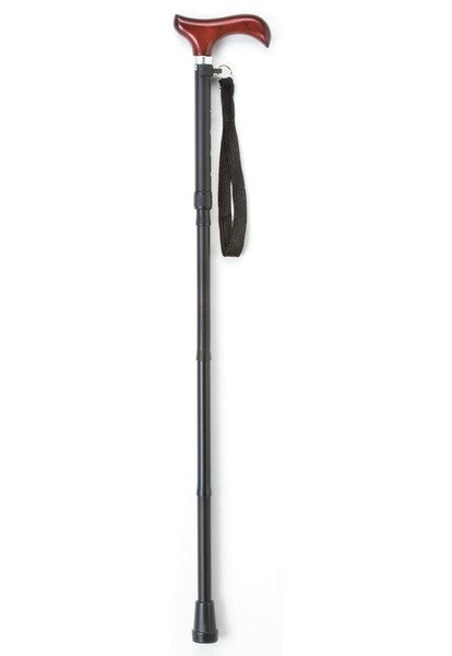 Folding walking stick floral pattern plain