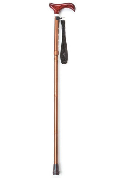 Folding walking stick floral pattern plain