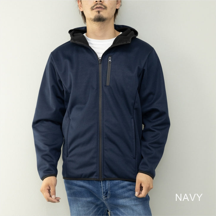 Men's Hoodie, Windproof, Fleece Lining, Zip Up, Full Zip, Sweatshirt, Work Wear, Sportswear