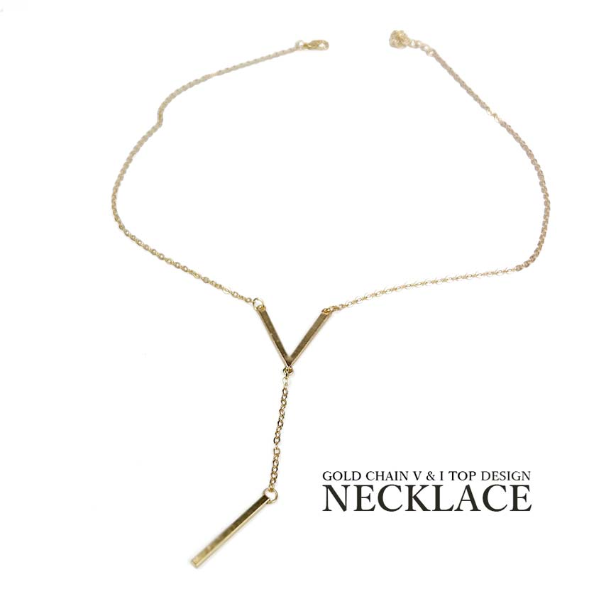 Gold Chain Y&amp;I Top Necklace Gold Color Women's Simple Necklace Korean Accessories