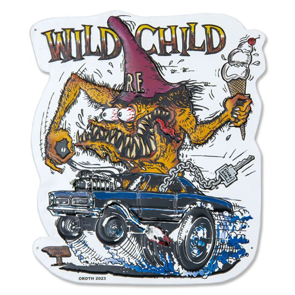 Rat Fink Tin Sign WILD CHILD [RAT FINK]