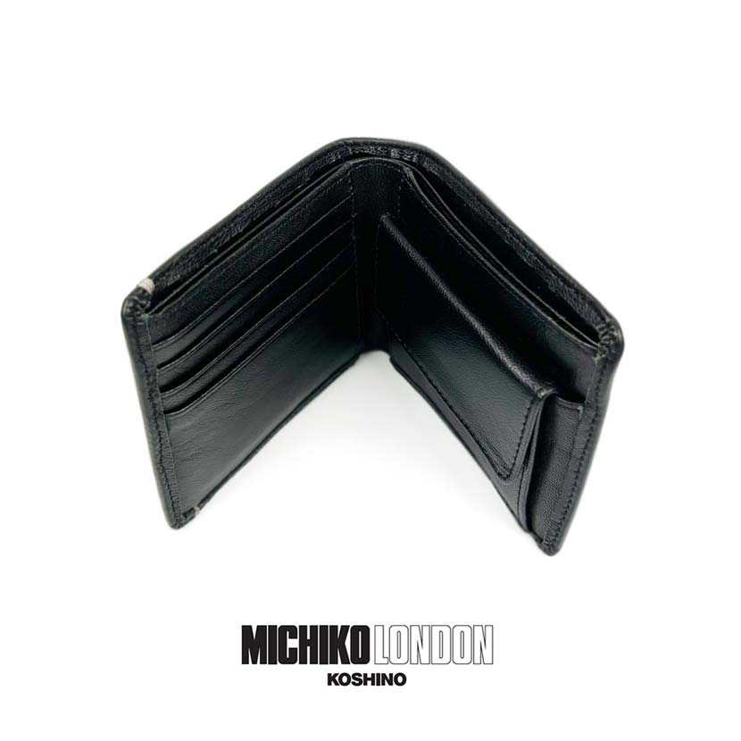 All 2 colors MICHIKO LONDON Goat leather Real leather Bifold wallet Short wallet